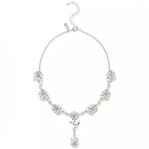 I.N.C. for Macy’s Silver-Tone Crystal Zinnia Flower Lariat Necklace NWT